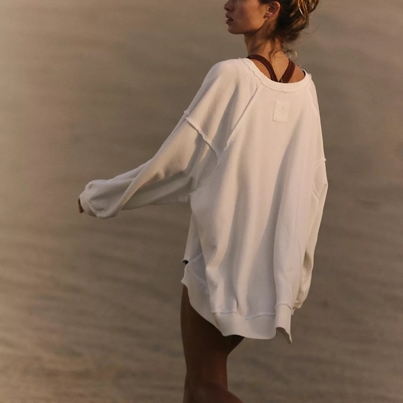 Free People One To Beat Pullover- Ivory- Large - Picture 10 of 10